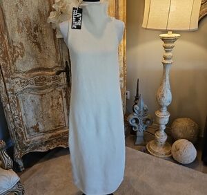 Sleeveless Light Blue Turtleneck Maxi Dress by Future Collective